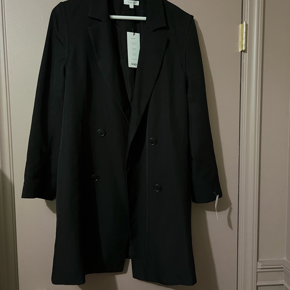 Black Double-Breasted Coat